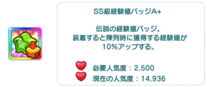 SS級経験値バッジA+