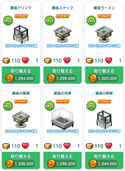 対象アイテム一覧