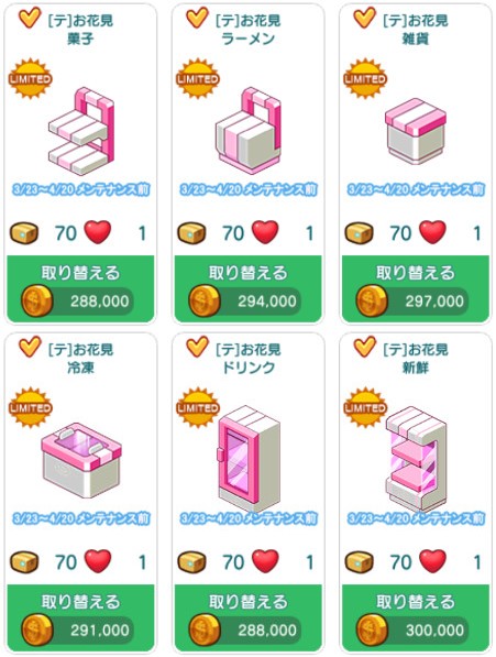 対象アイテム一覧