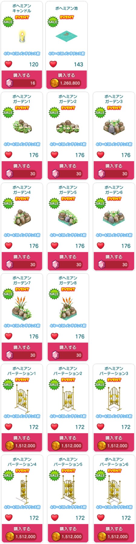 対象アイテム一覧3