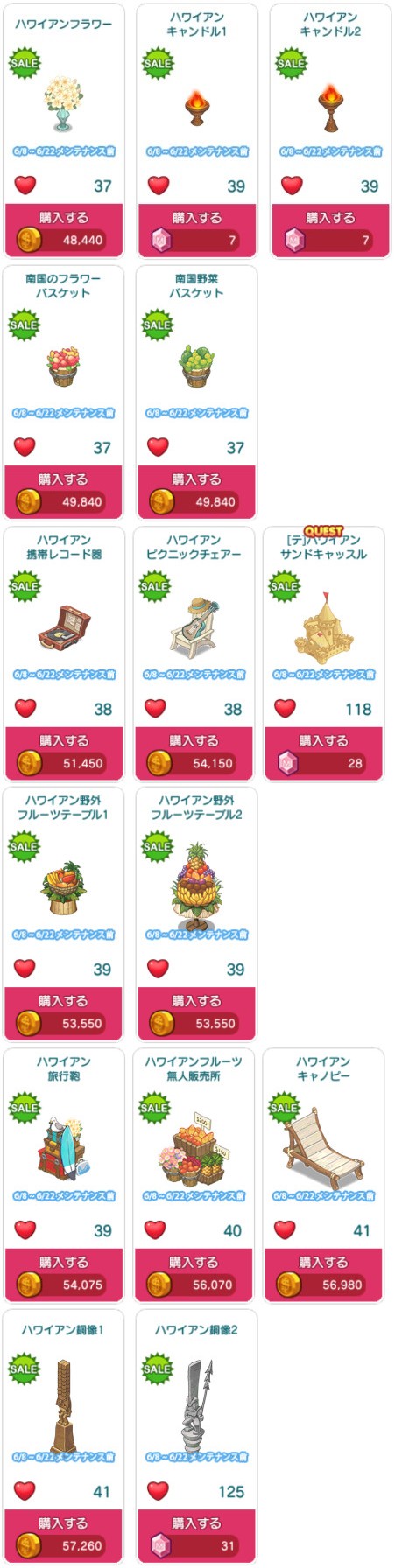 対象アイテム一覧4