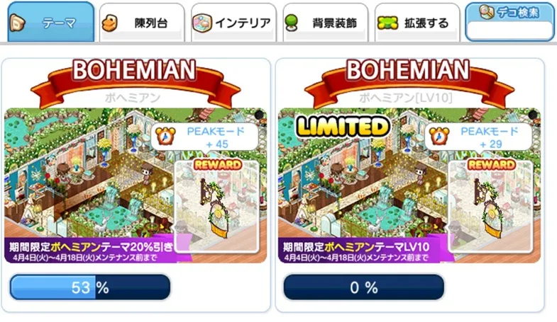 2023/4/4 ボヘミアンテーマセールキャンペーン